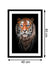 999Store Fiber wall painting with frame |  paintings for home décor | wall paintings | Modern Wall Painting | Tiger Wall (Set Of 1 Paper 40X60 cm Black) BLF4060205176