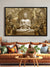 999Store Golden Buddha and OM Printed Canvas Painting FLP0328