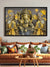999Store Golden Ganesha and Two Lady Canvas Painting FLP0367