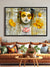 999Store Yellow Flower and Buddha canvas Painting FLP0372