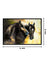999Store Brown Two Horse Canvas Painting FLP0385