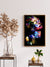 999Store colourful man face art canvas painting for living room bedroom  (Canvas_Golden Frame)