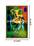 999Store Lord Ganesha playing flute in the water Ganesha paintings for wall hanging with frame (Canvas_Golden Frame)