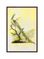 999Store peacock sitting on tree painting for living room bedroom canvas painting  (Canvas_Brown  Frame)