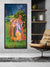 999Store Radha Krishna Paying Flute With Peacock Modern Art Long Big Canvas Wall Painting BoxF24X48002