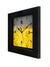 999Store yellow and dark gray color with flower art modern square wall clocks for bedroom/living room/home/kitchen/office
