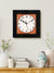 999Store orange design art with round circle white stylish modern wall square clocks for living room/bedroom/office/kitchen/home/shop