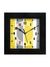 999Store geometrical yellow and dark gray and round art modern stylish square wall clock for bedroom/living room/home/kitchen/office/shop