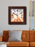 999Store line art with flower art modern square wall clock for home/living room/bedroom/office/hall/kitchen/shop