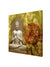 999Store Wooden Stretched Lord Gautam Budha painting with frame buddha photo frames for wall art bed room living décor home White Light Green Red Om Images Wall canvas modern stylish hanging