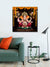 999Store Wooden Stretched Framed paintings wall painting for bedroom Wall art living room décor with frames Multi Ganesha Decorative Flowers canvas modern stylish home hanging