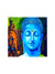 999Store Wooden Stretched Lord Gautam Budha painting paintings for he decor buddha photo frames wall art frame bed room living décor home Blue Face Green Tress Wall canvas modern stylish hanging