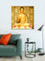 999Store Wooden Stretched Lord Gautam Budha painting wall paintings for bedroom buddha frame art bed room living décor home Golden Background Wall frames canvas modern stylish hanging
