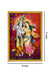 999Store Lord Radha Krishna With Peacock Photo Painting With Photo Frame For Mandir / Temple Radha Krishna Photo Frame