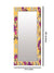 999Store Printed Vanity Mirror Rectangular Mirror for Living Room Purple& Yellow Floral Art washroom Bathroom Mirror