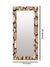 999Store Printed Wood Wall Mirror Mirrors for Wall Decor Brown Wooden Log washroom Bathroom Mirror