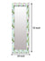 999Store Printed Hanging Mirror for Bedroom Wall Mount Mirror Multi Leaves Flower washroom Bathroom Mirror