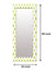 999Store Printed Mirrors for Home Decor wash Basin Mirror Green Zig zag washroom Bathroom Mirror