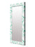 999Store Printed Small Decorative Mirrors for Wall Bathroom Frames White Green Leaves washroom Bathroom Mirror