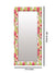 999Store Printed Decorative Mirrors Mirrors for Decorating Wall Pink Green Flower washroom Bathroom Mirror