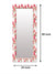 999Store Printed Wall Mirrors for Bedroom Wood Wall Mirror Pink Flower washroom Bathroom Mirror
