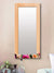 999Store Printed Small Mirror for Girls Bedroom mirrorr Brown Wood red Rose Flower washroom Bathroom Mirror