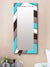 999Store Printed Bathroom Mirrors for Wall Mirror Bathroom Blue and Brown Strips washroom Bathroom Mirror