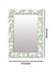 999Store Printed Glass Mirror for Bathroom Wall Toilet Mirror White Green Leaves washroom Bathroom Mirror