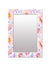 999Store Printed Wood Wall Mirror Bedroom mirrorr Pink Flower washroom Bathroom Mirror