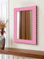 999Store Printed Wall Mirrors for Bathroom Small Mirror for Decoration Pink Zig zag washroom Bathroom Mirror