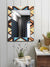 999Store Printed Rectangular Mirror Mirror for Bathroom Zigzag Pattern Abstract washroom Bathroom Mirror