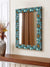 999Store Printed Wall Mirrors for Bedroom Bedroom mirrorr Brown and Blue Flowers washroom Bathroom Mirror