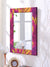 999Store Printed Mirrors for Bathroom Decorative Small Mirror for Decoration Blue Yellow Leaves washroom Bathroom Mirror