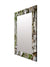 999Store Printed Glass Mirror for Bathroom Wall Mirror for Wall for Bathroom White Wood washroom Bathroom Mirror