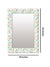 999Store Printed Mirror Wall Hanging Stylish Mirror White Leaves washroom Bathroom Mirror