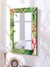 999Store Printed Bathroom Mirror for Wall Rectangular Mirror for Living Room Green Leaves Flower washroom Bathroom Mirror