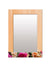 999Store Printed Small Mirror for Girls Bedroom mirrorr Brown Wood red Rose Flower washroom Bathroom Mirror