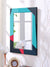 999Store Printed Decorative Mirrors Wall Mount Mirror Blue Abstract washroom Bathroom Mirror