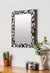 999Store Printed Mirror Bathroom Decoration Mirror Brown Stone Rustic washroom Bathroom Mirror