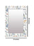 999Store Printed Wall Glass Mirror Bathroom Big Mirror White Leaves washroom Bathroom Mirror