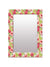 999Store Printed Decorative Mirrors Mirrors for Decorating Wall Pink Green Flower washroom Bathroom Mirror