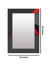 999Store Printed Saint gobain Mirror for Bathroom Wall Wall Decor Mirror Black and red washroom Bathroom Mirror