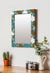 999Store Printed Wall Mirrors for Home Decor Mirror Decorative Items Blue Abstract washroom Bathroom Mirror