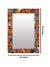 999Store Printed wash Basin Mirror Bathroom Mirror for Home Orange Floral washroom Bathroom Mirror