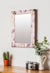 999Store Printed Bathroom Big Mirror Bathroom Mirrors for Wall Purple Flower washroom Bathroom Mirror