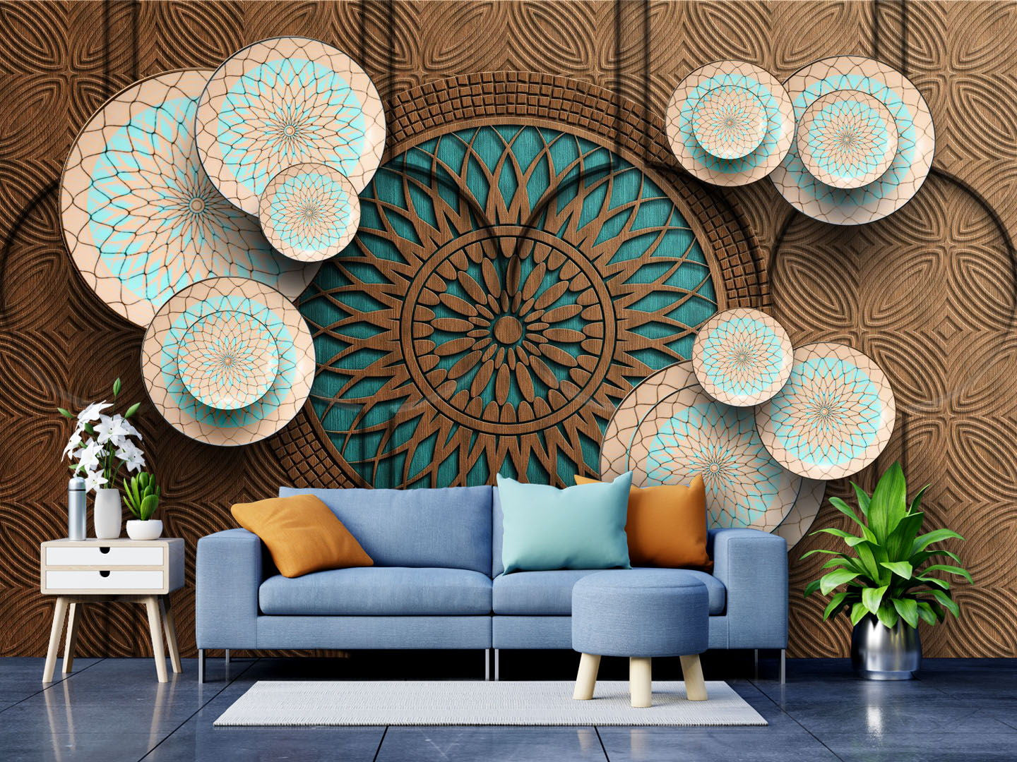 999Store 3D Stones and Statues Mural Wallpaper for Wall ,Wallpaper1102 -  999Store