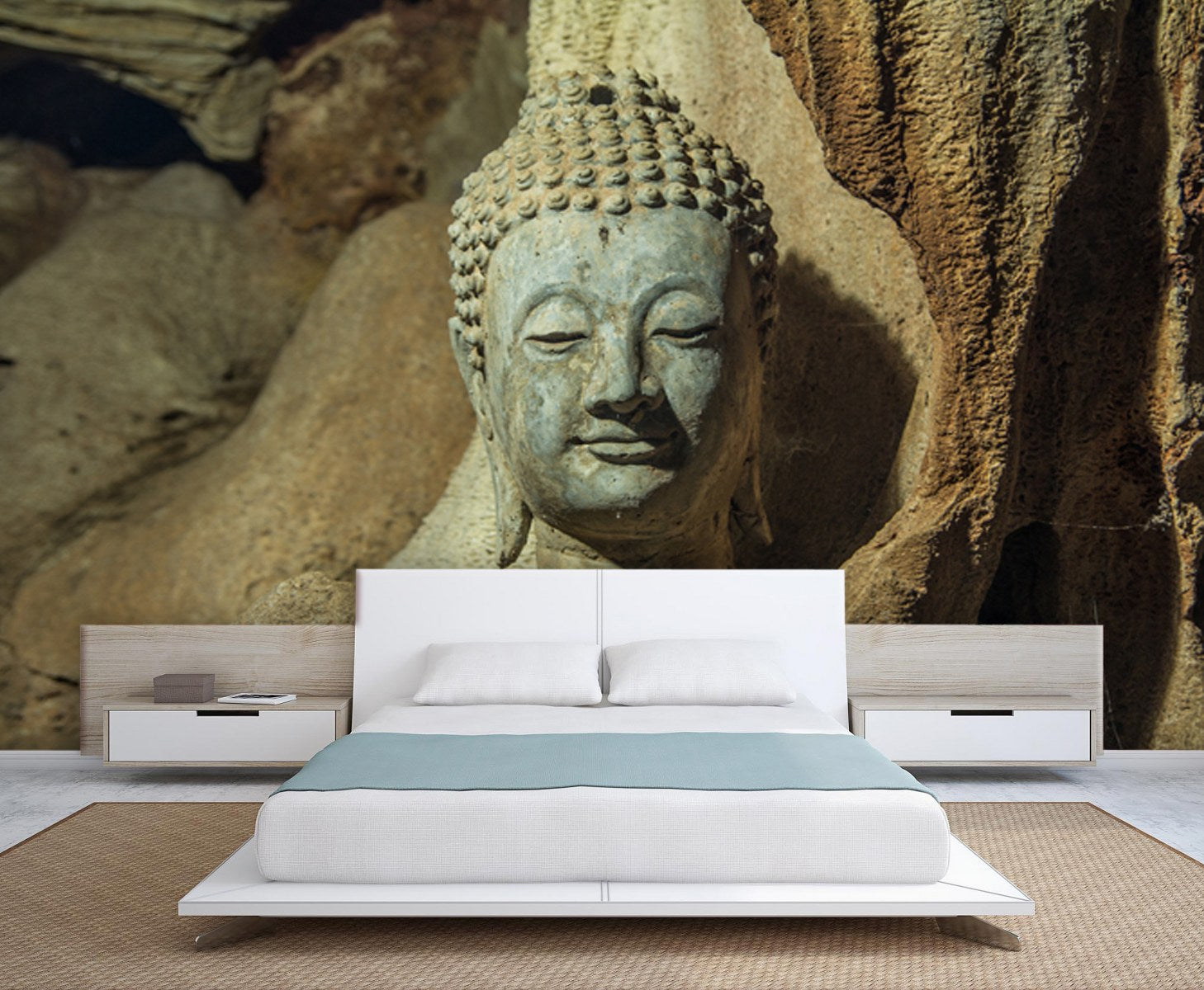 999Store 3D Black Meditating Buddha Wallpaper for Wall ,Wallpaper1124 999Store