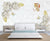 999Store 3D White Flowers and Golden Leaves Wallpaper ,Wallpaper346