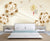 999Store 3D White Flower and Leaves Wallpaper ,Wallpaper347