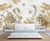 999Store 3D Silver Ducks and Golden Leaves Wallpaper ,Wallpaper406